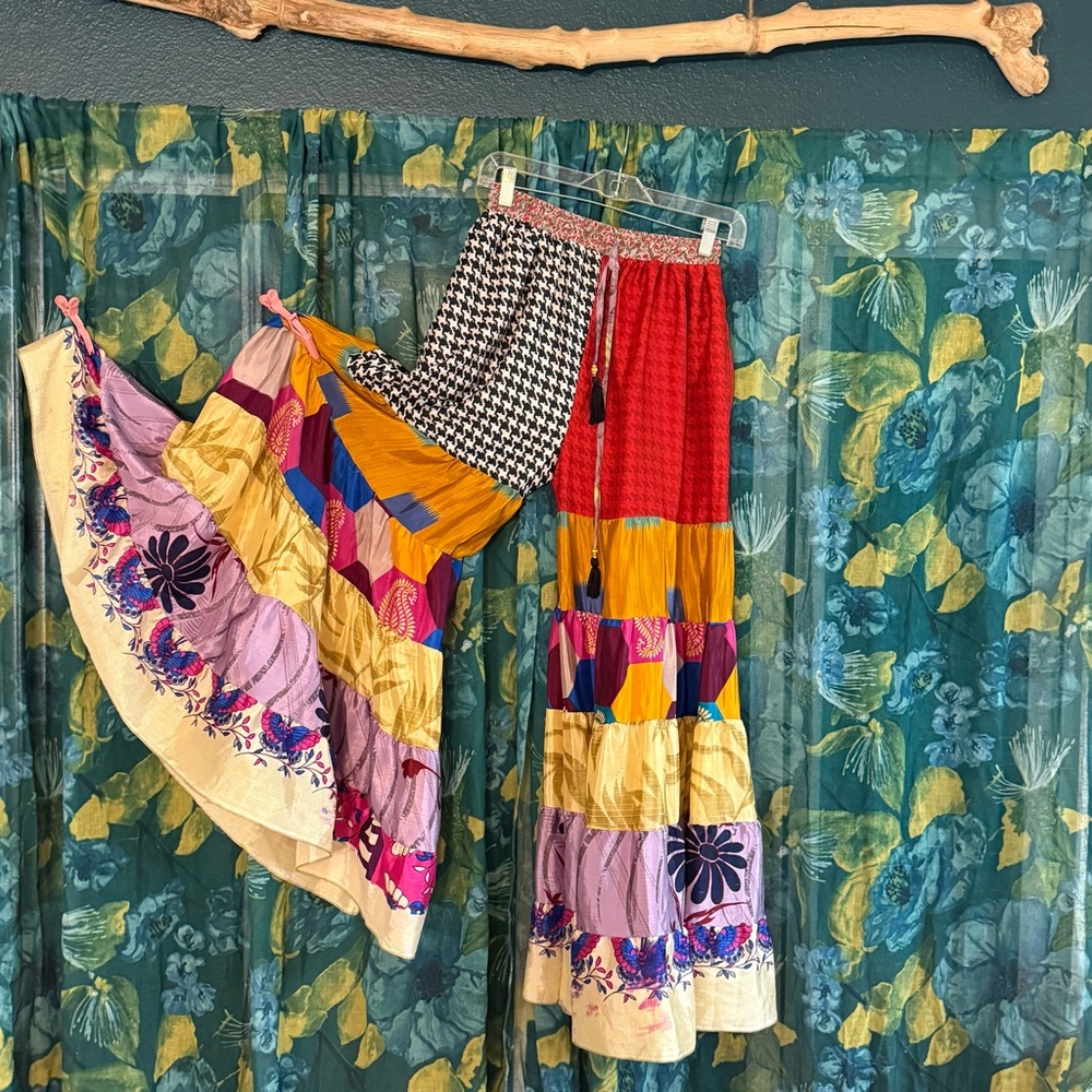 Colorful Bohemian Patchwork Pants - image 4